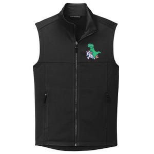 T-Rex Riding Unicorn Collective Smooth Fleece Vest