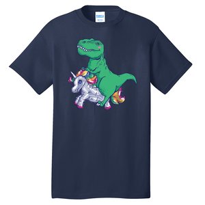 T-Rex Riding Unicorn Tall T-Shirt