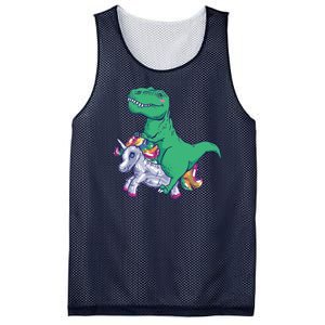 T-Rex Riding Unicorn Mesh Reversible Basketball Jersey Tank