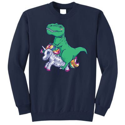 T-Rex Riding Unicorn Tall Sweatshirt