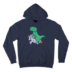 T-Rex Riding Unicorn Tall Hoodie