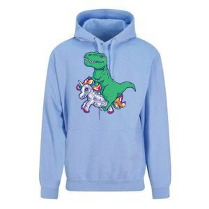 T-Rex Riding Unicorn Unisex Surf Hoodie