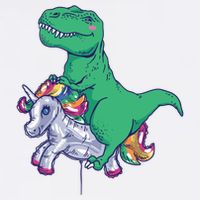 T-Rex Riding Unicorn Garment-Dyed Sweatshirt