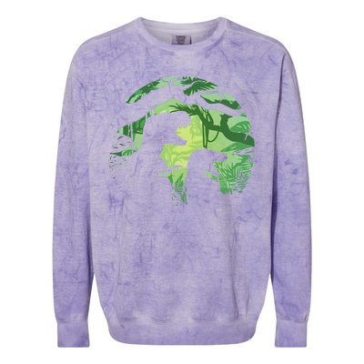 T-Rex Silhouette Colorblast Crewneck Sweatshirt