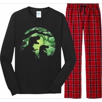 T-Rex Silhouette Long Sleeve Pajama Set