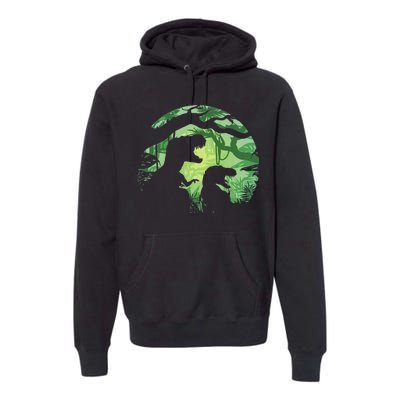 T-Rex Silhouette Premium Hoodie