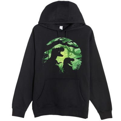T-Rex Silhouette Premium Pullover Hoodie