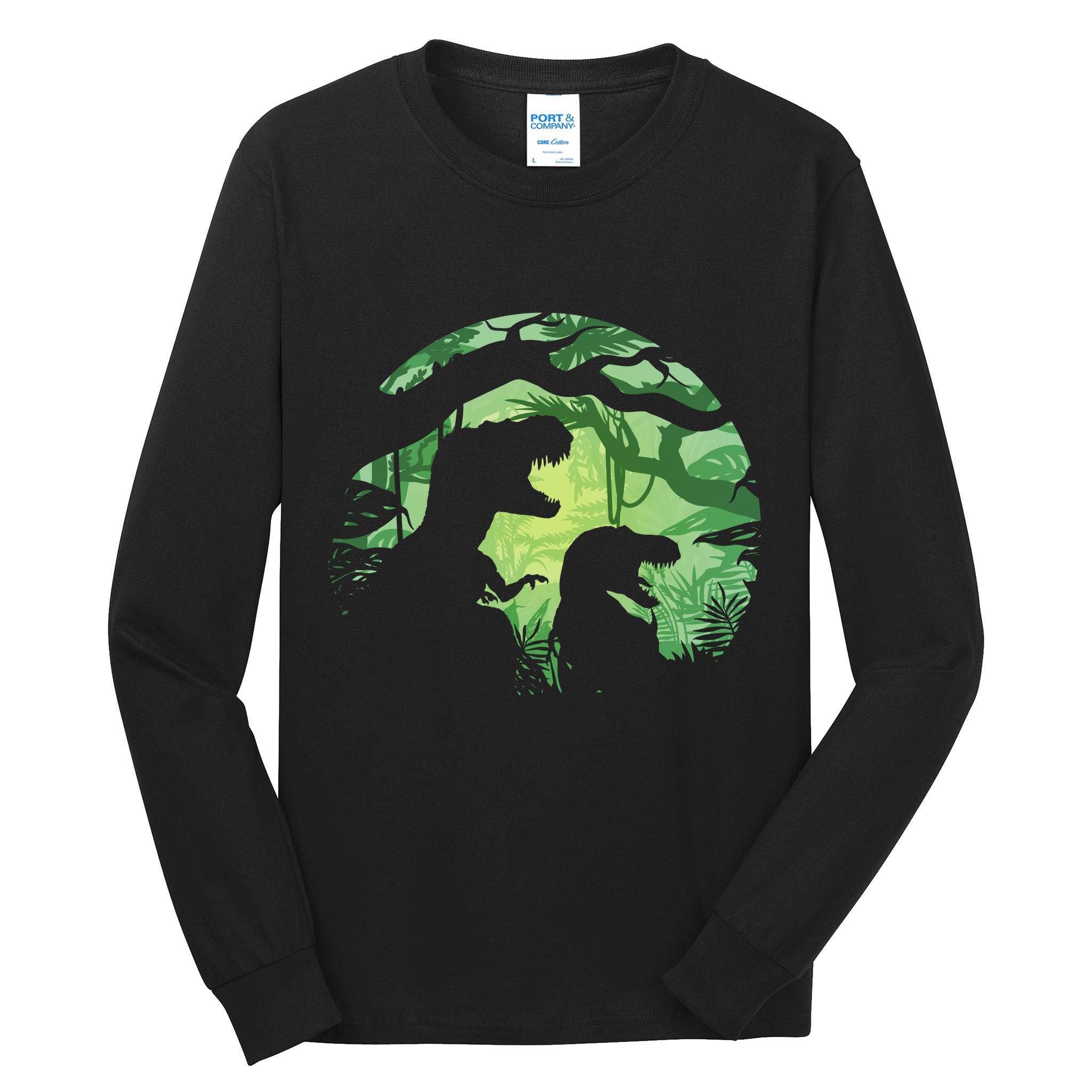 T-Rex Silhouette Tall Long Sleeve T-Shirt
