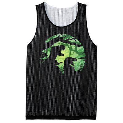 T-Rex Silhouette Mesh Reversible Basketball Jersey Tank