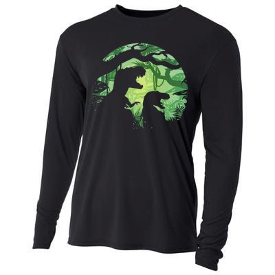 T-Rex Silhouette Cooling Performance Long Sleeve Crew