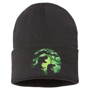 T-Rex Silhouette Sustainable Knit Beanie