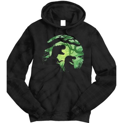 T-Rex Silhouette Tie Dye Hoodie