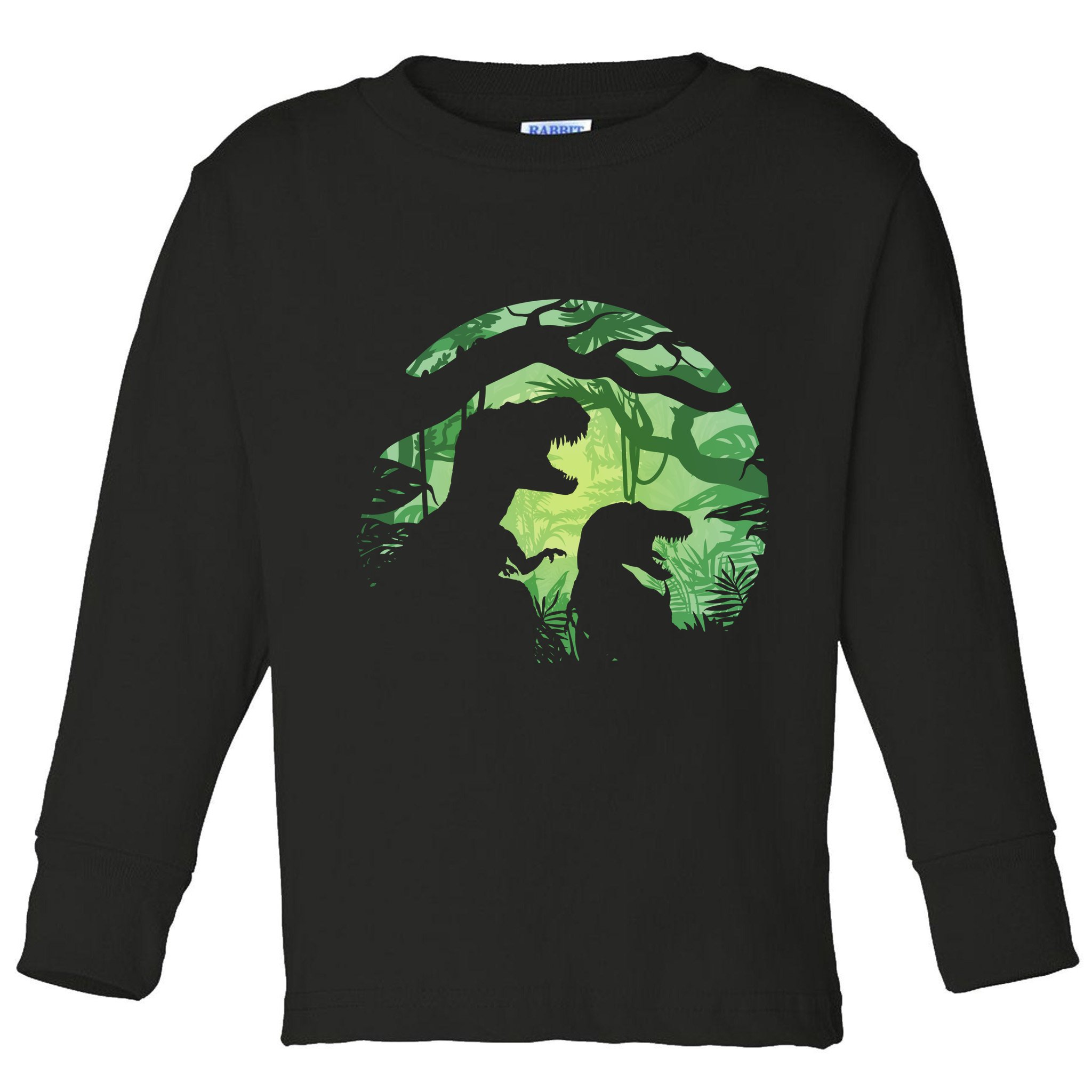 T-Rex Silhouette Toddler Long Sleeve Shirt