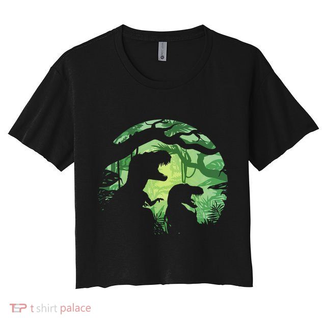T-Rex Silhouette Crop Top