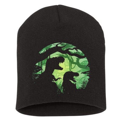 T-Rex Silhouette Short Acrylic Beanie