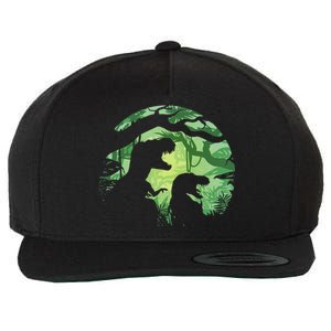 T-Rex Silhouette Wool Snapback Cap