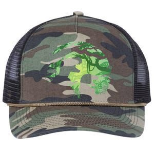 T-Rex Silhouette Retro Rope Trucker Hat Cap