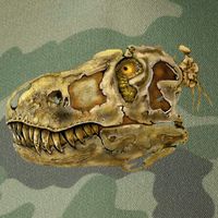 T-Rex Skull Skeleton Head Legacy Tie Dye Trucker Hat