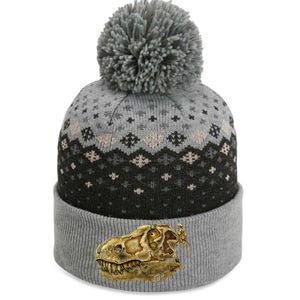 T-Rex Skull Skeleton Head The Baniff Cuffed Pom Beanie