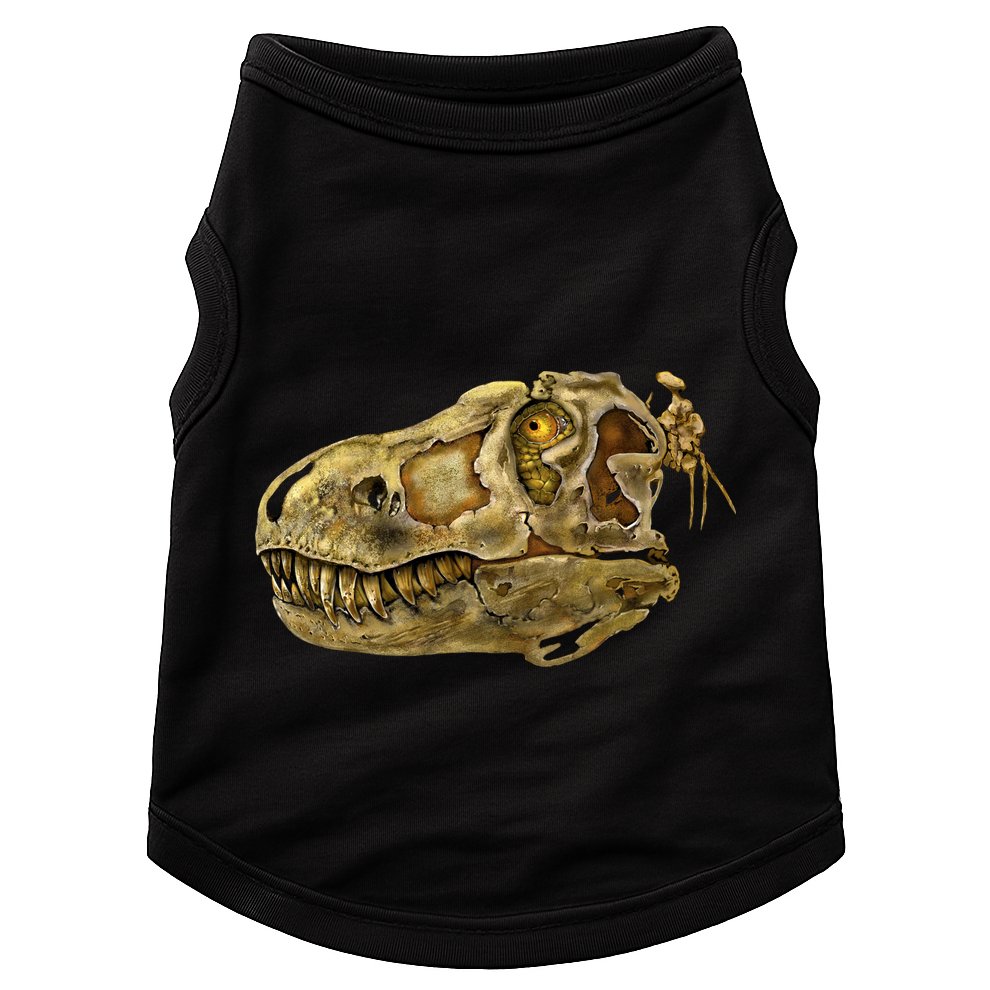 T-Rex Skull Skeleton Head Doggie Tank