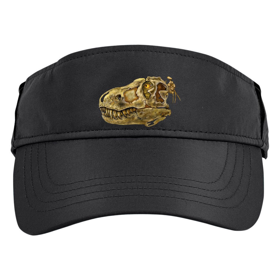 T-Rex Skull Skeleton Head Adult Drive Performance Visor