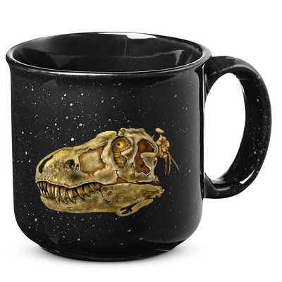 T-Rex Skull Skeleton Head 15oz Campfire Ceramic Mug