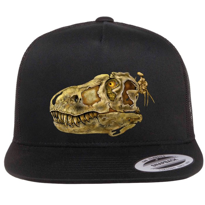 T-Rex Skull Skeleton Head Flatbill Hat