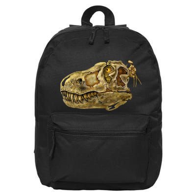 T-Rex Skull Skeleton Head 16 in Basic Backpack