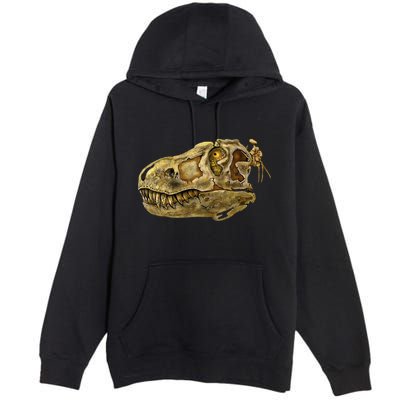 T-Rex Skull Skeleton Head Premium Pullover Hoodie