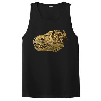 T-Rex Skull Skeleton Head PosiCharge Competitor Tank