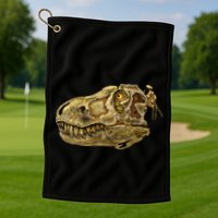 T-Rex Skull Skeleton Head Golf Towel