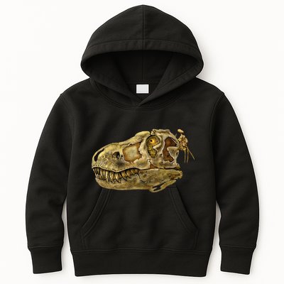 T-Rex Skull Skeleton Head Kids Hoodie
