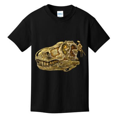 T-Rex Skull Skeleton Head Kids T-Shirt