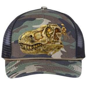 T-Rex Skull Skeleton Head Retro Rope Trucker Hat Cap