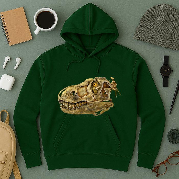 T-Rex Skull Skeleton Head Hoodie