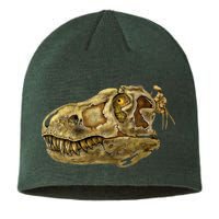 T-Rex Skull Skeleton Head Sustainable Beanie