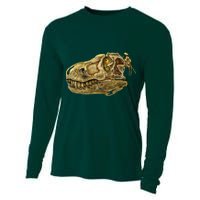 T-Rex Skull Skeleton Head Cooling Performance Long Sleeve Crew