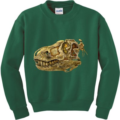 T-Rex Skull Skeleton Head Kids Sweatshirt