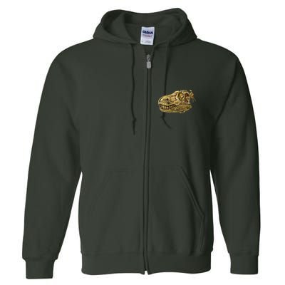T-Rex Skull Skeleton Head Full Zip Hoodie