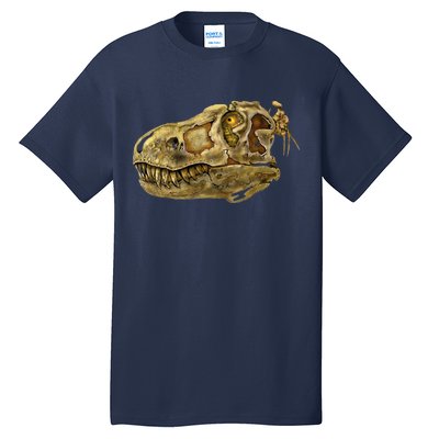 T-Rex Skull Skeleton Head Tall T-Shirt