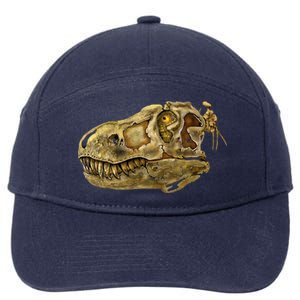 T-Rex Skull Skeleton Head 7-Panel Snapback Hat