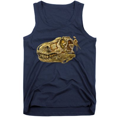 T-Rex Skull Skeleton Head Tank Top