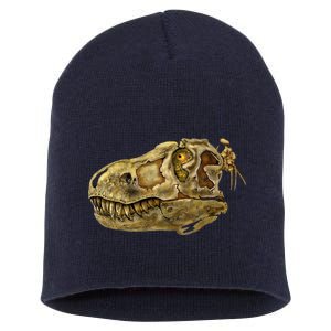 T-Rex Skull Skeleton Head Short Acrylic Beanie