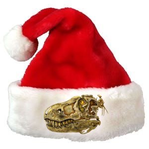 T-Rex Skull Skeleton Head Premium Christmas Santa Hat