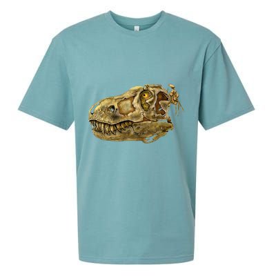 T-Rex Skull Skeleton Head Sueded Cloud Jersey T-Shirt