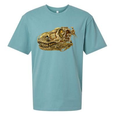 T-Rex Skull Skeleton Head Sueded Cloud Jersey T-Shirt