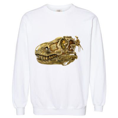 T-Rex Skull Skeleton Head Garment-Dyed Sweatshirt