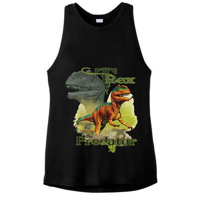 T-Rex The Predator 3D Puff Embossed Ladies PosiCharge Tri-Blend Wicking Tank
