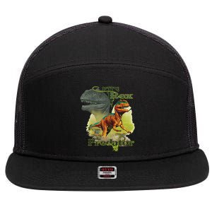 T-Rex The Predator 3D Puff Embossed 7 Panel Mesh Trucker Snapback Hat