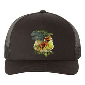 T-Rex The Predator 3D Puff Embossed Yupoong Adult 5-Panel Trucker Hat